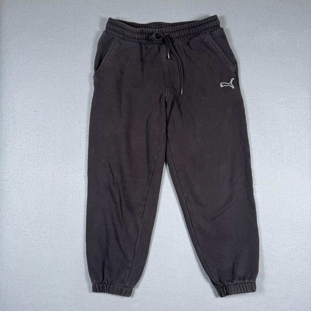Puma Sweatpants Mens Medium Black Jogger Activewear Fleece 580077-01 Sporty M